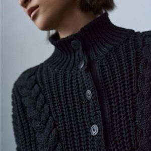 Cordera Cable Knit Sweater - Black OS